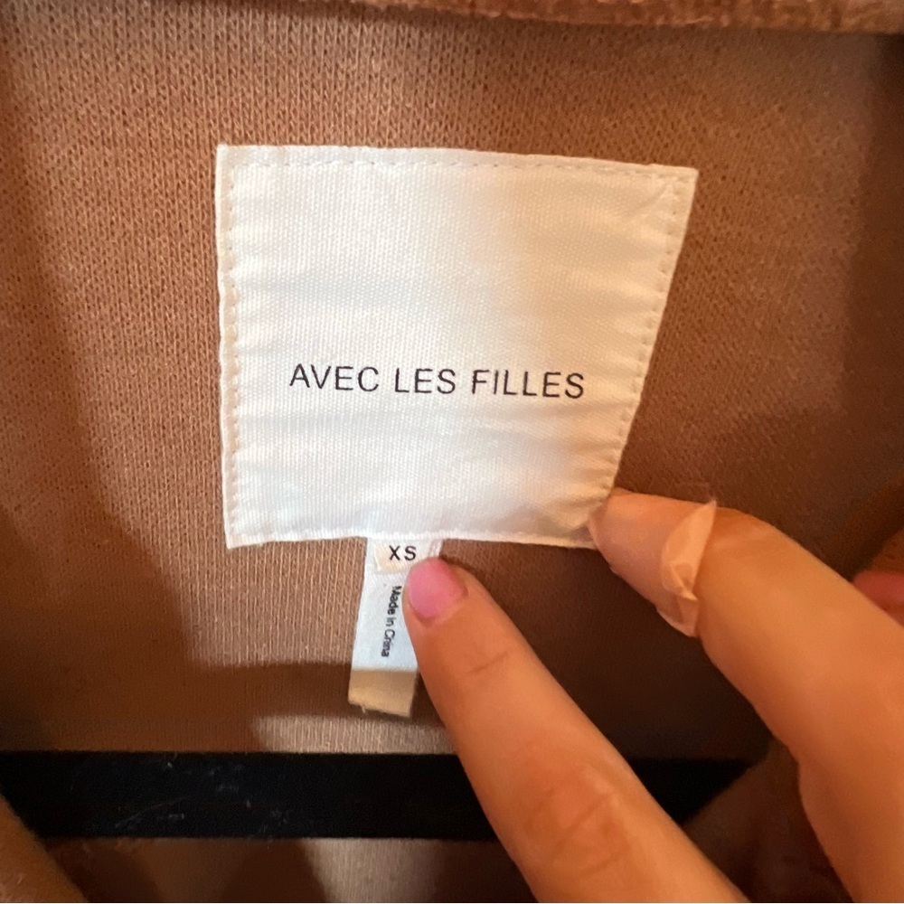 Avec les filles boyfriend shacket cognac size XS - Picture 3 of 8